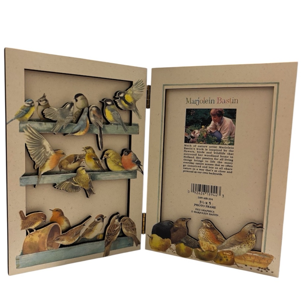 Vintage Picture Frame 3D Birds Nature Artist Marjolein Bastin Rare Figi Graphics - Picture 3 of 16